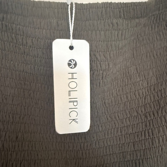 Army Green Plus Size Strapless Dress - Picture 4 of 4